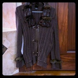 Long sleeve zip up sweater